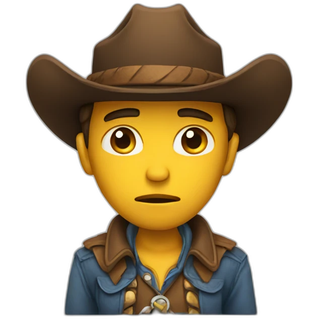 Sad cowboy emoji