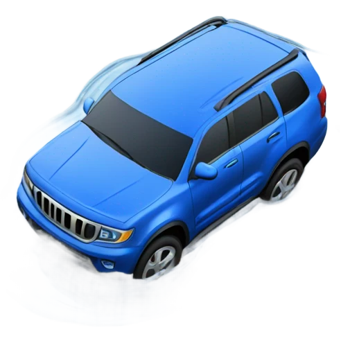 Blue suv melting into a puddle in the sun emoji