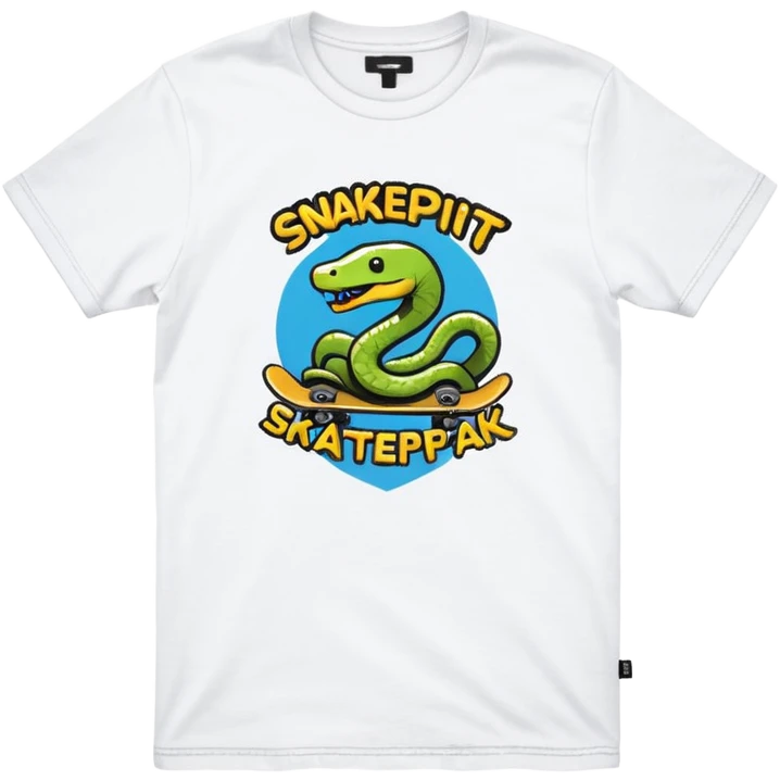 T-shirt that says Snakepit Skatepark  emoji