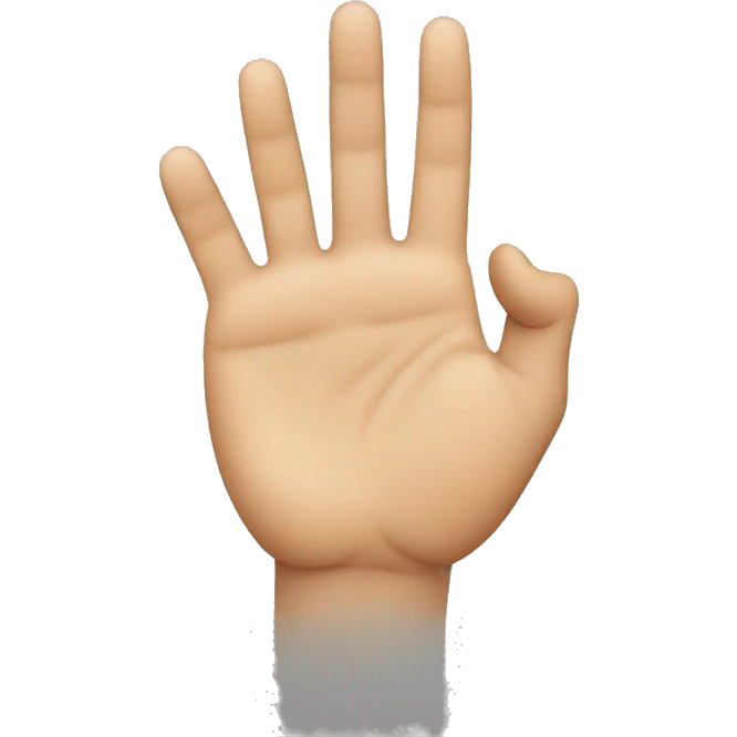 A hand with the thumb and ring finger down only emoji