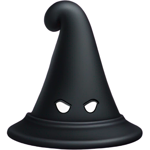 a cool black chess pawn with a wizard hat emoji