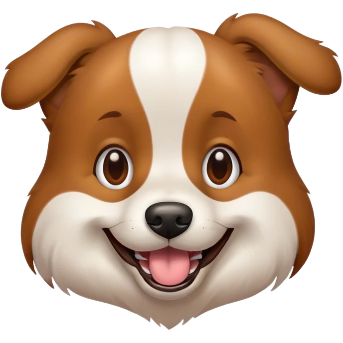 Dog with hap emoji