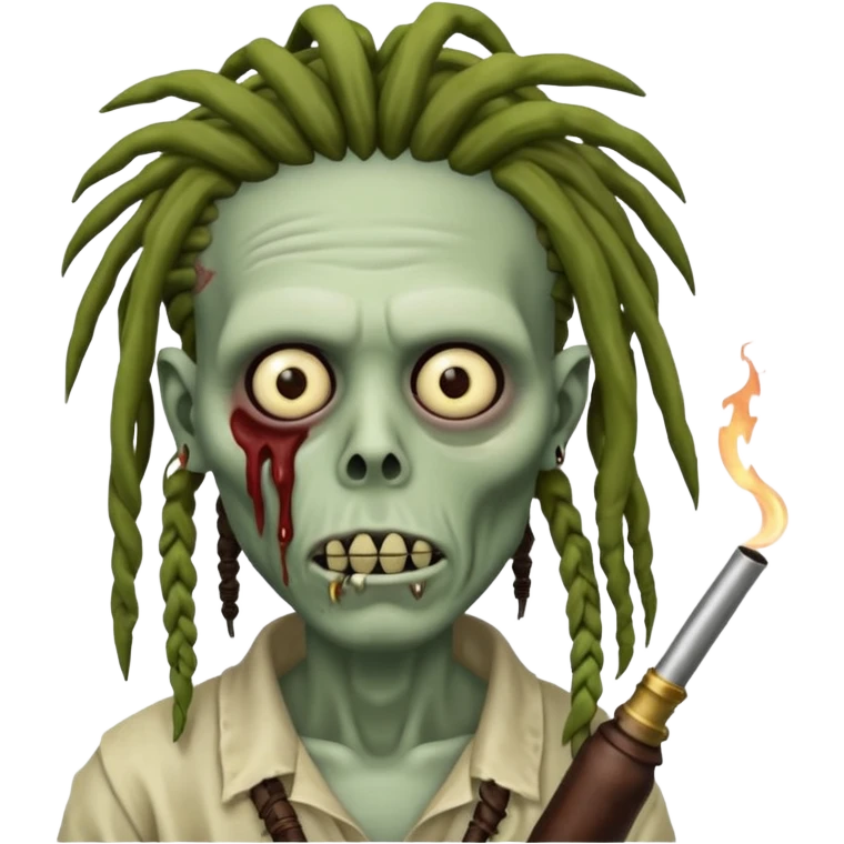 zombie with dreads opium  emoji