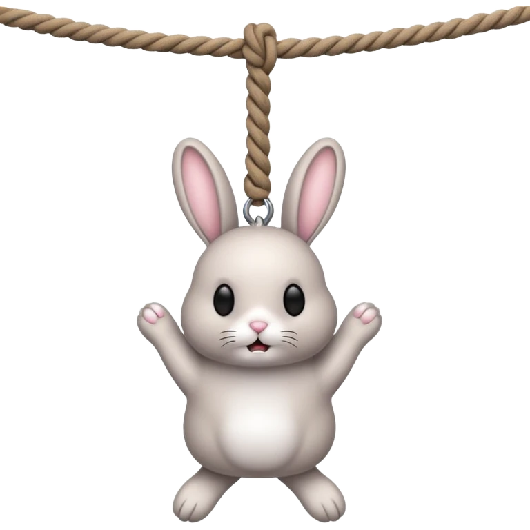 A bunny hanging tightly from a noose  emoji