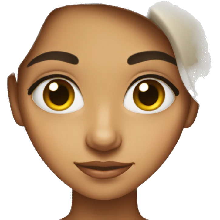 Cute hispanic woman with big eyes emoji