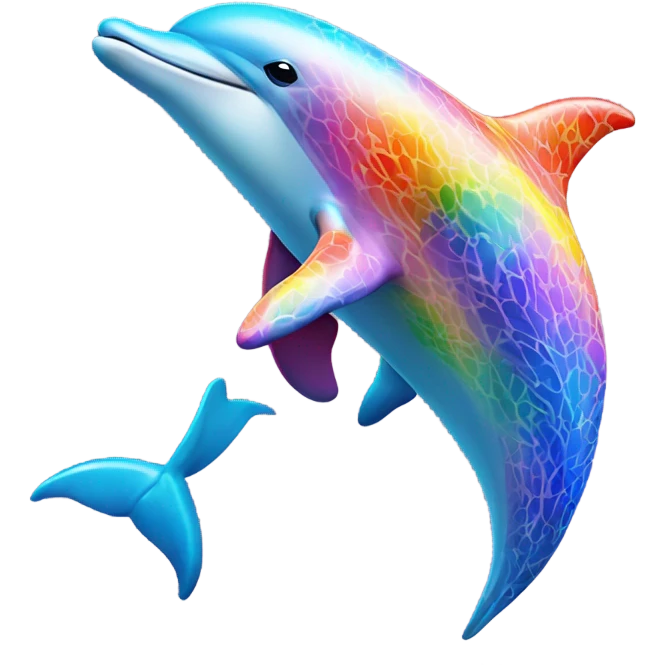Rainbow dolphin emoji