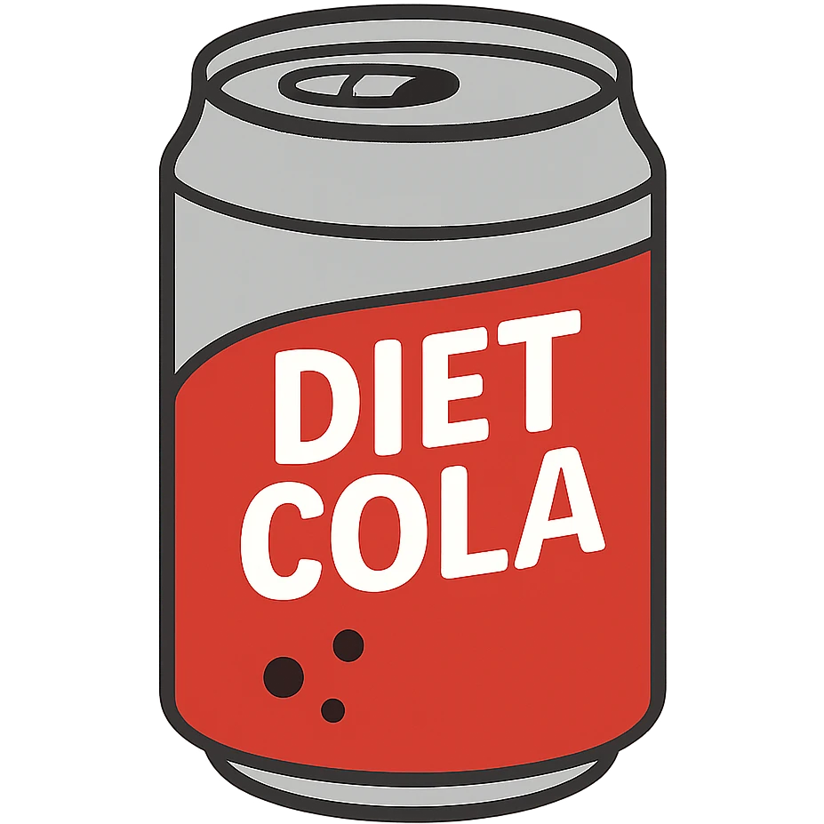 flat toon diet cola emoji