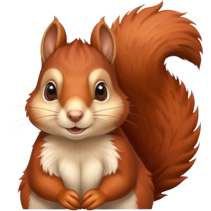 emoji  Realistic red Mama squirrel emoji