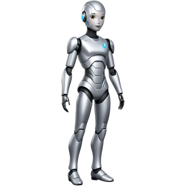 full body synthoid, slightly robotic emoji