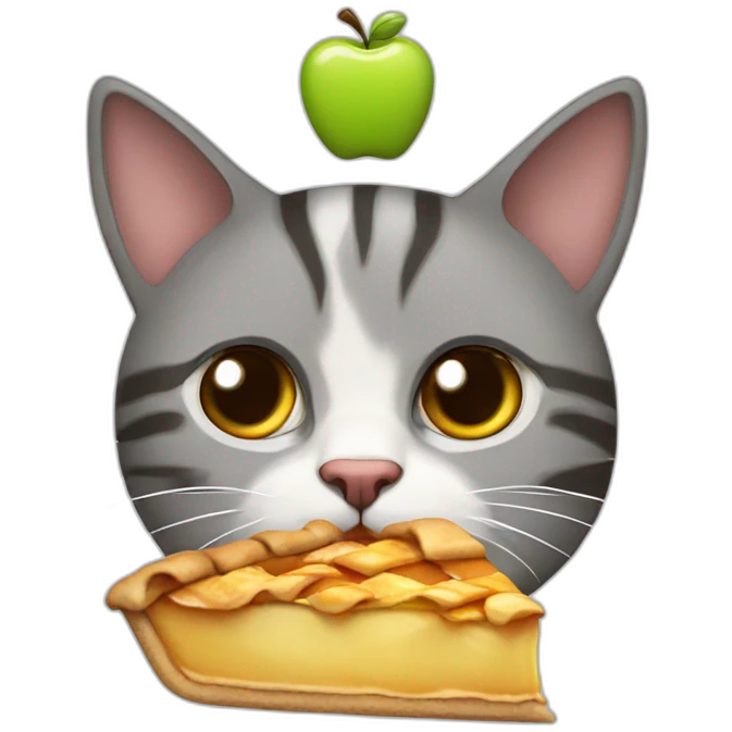 cat-eat-apple-pie emoji