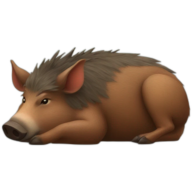 boar sunbathing emoji