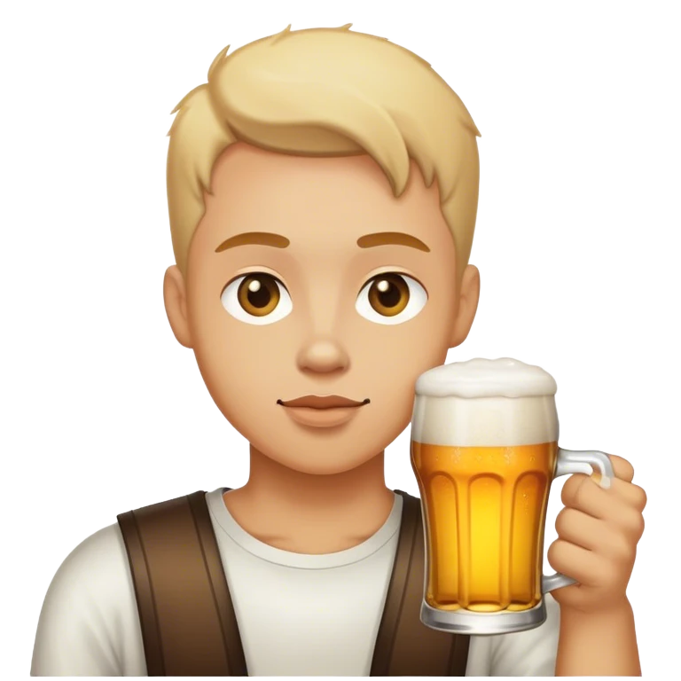 Minor drinking beer emoji