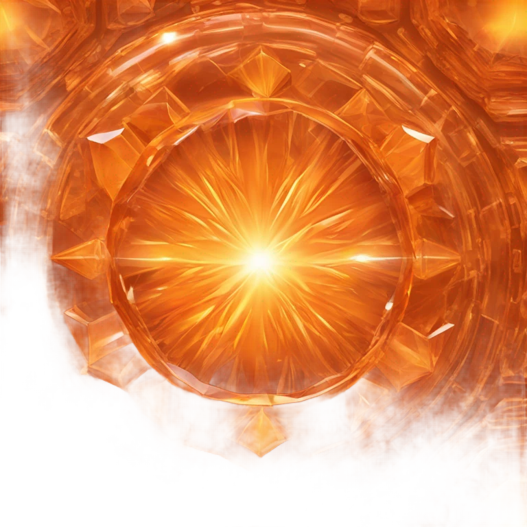 Orange crystal circle emoji