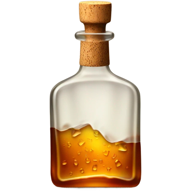 bottle of liquor being opened emoji