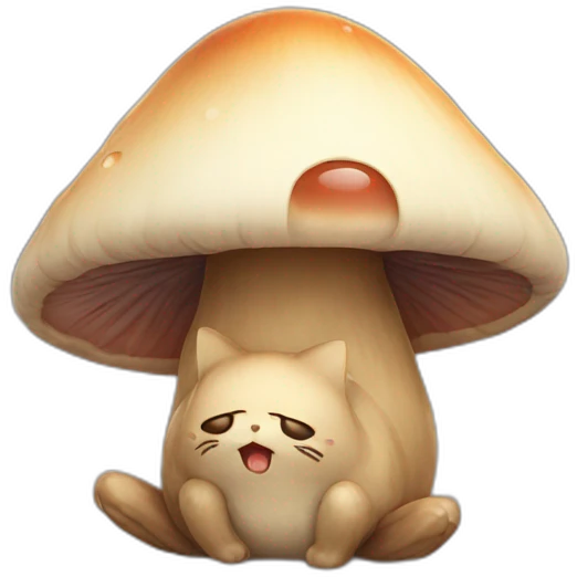 crying mushroom-cat emoji