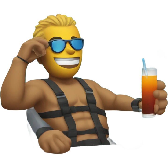 Helldiver drinking by the pool emoji