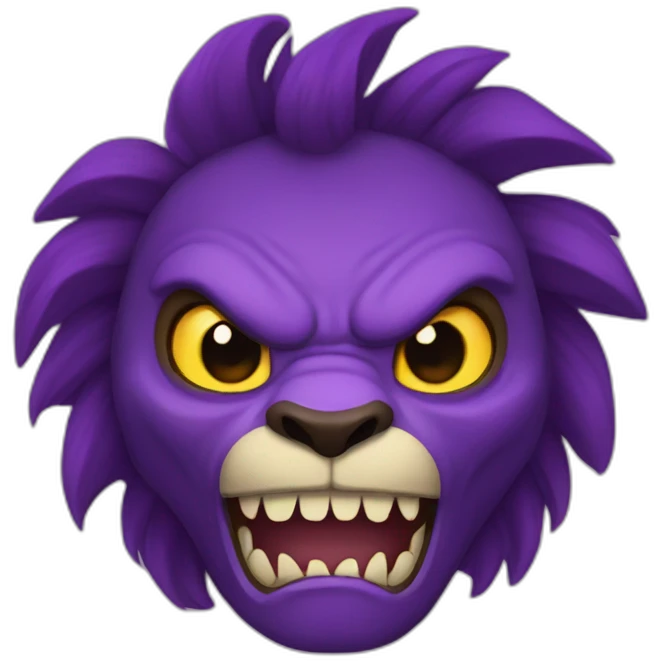 León morado monstruo  emoji