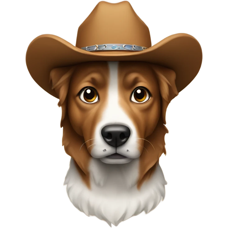 dog with a cowboy hat emoji