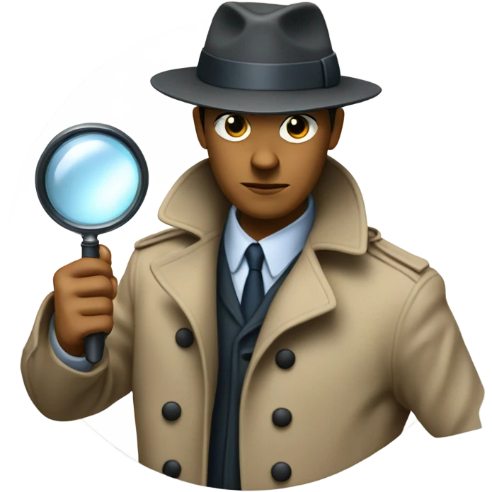 Detective with a magnifying glass emoji