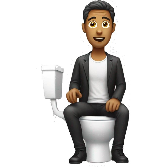 Man inside toilet emoji