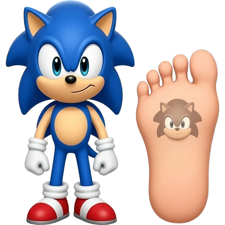 Sonic the Hedgehog walmart feet finger emoji