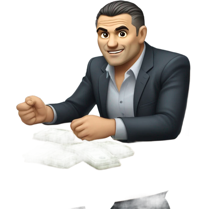 Boyko Borisov eating money emoji