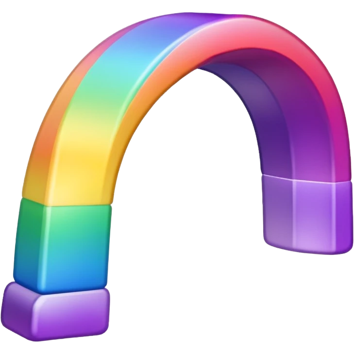 arco iris branco e roxa emoji