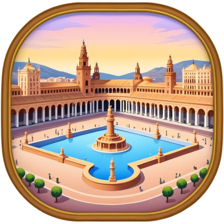 Cinematic Realistic Plaza de España Emoji  emoji