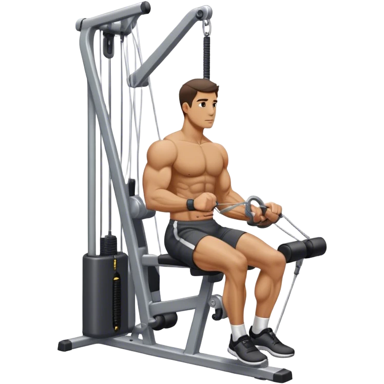side-view man cable-machine tricep-pushdown emoji