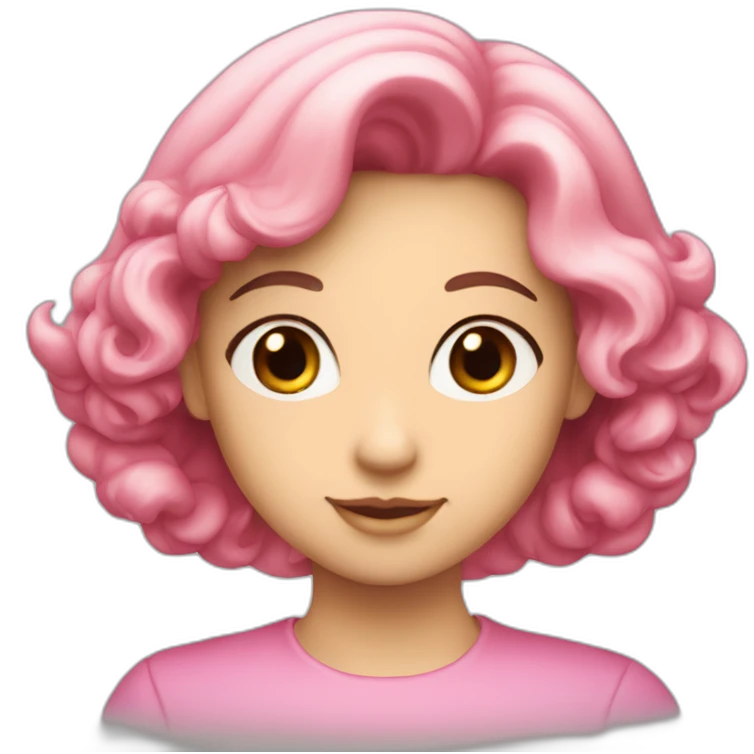 dauphin  de couleur rose emoji