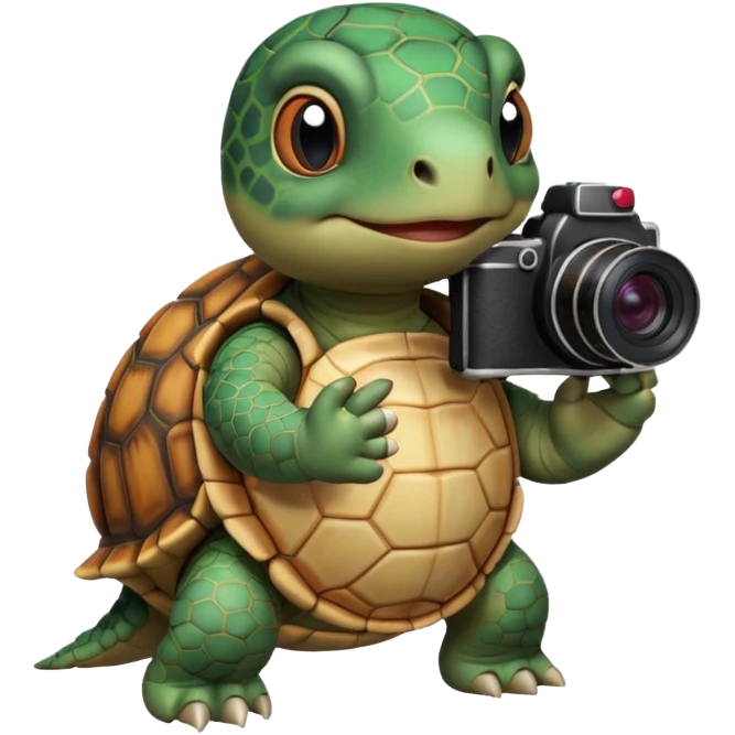 cheongsam ancient turtle with camera emoji