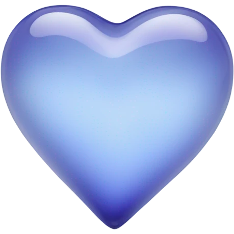 Soft periwinkle glass heart  emoji