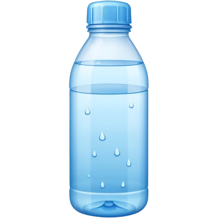 Plastic bottle of water emoji