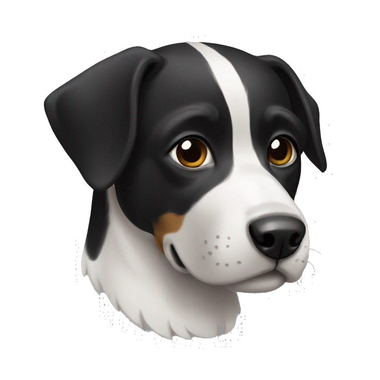 Perro negro y blanco emoji