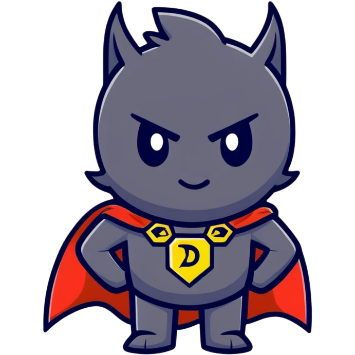 Discord logo mascot wearing a hero cape emoji
