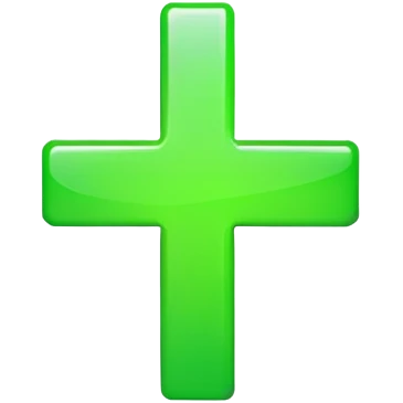 bright green plus sign emoji
