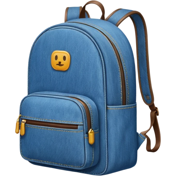 simple denim backpack 

 emoji