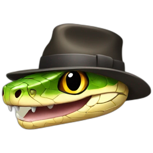 Snake with hat  emoji