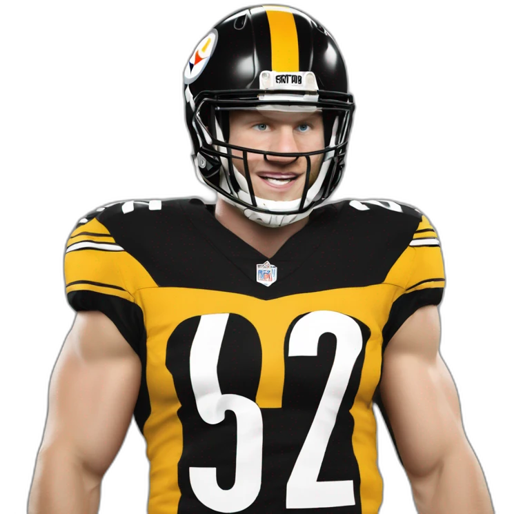 Tj watt, wearing Steelers jersey emoji