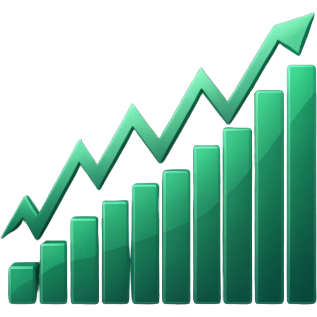 dark green growth graph emoji