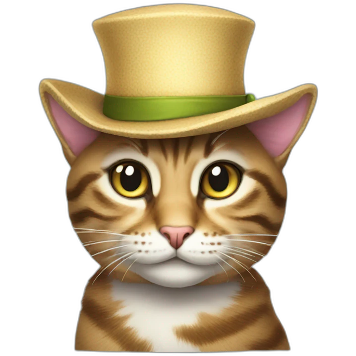 chesire cat with hat emoji