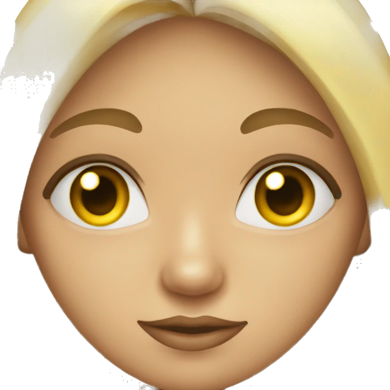 Muchacha rubia ojo negros piel blanca  emoji