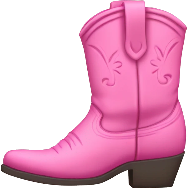 Pink cowgirl boots emoji