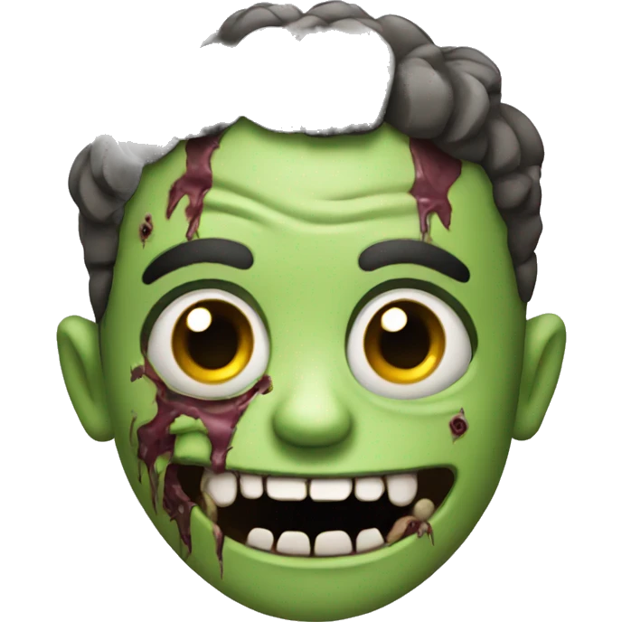 Happy Head Zombie emoji
