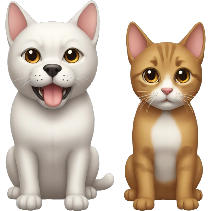 Gato y perro emoji