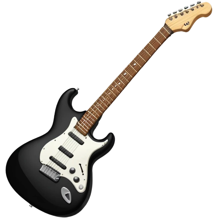 electric guitar and music notes emoji