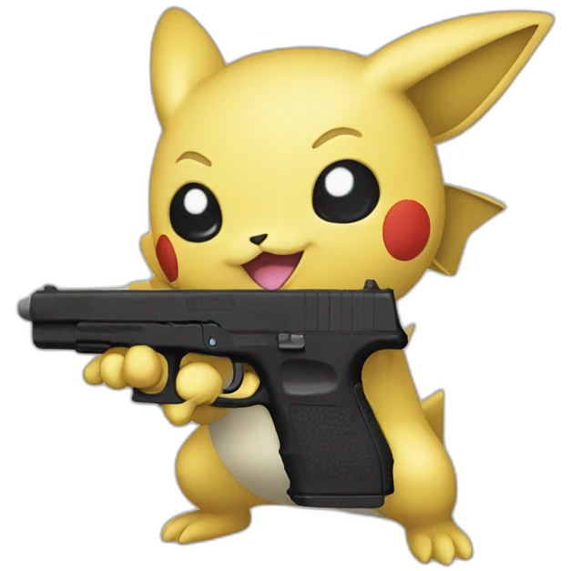 Pokemon with a glock emoji