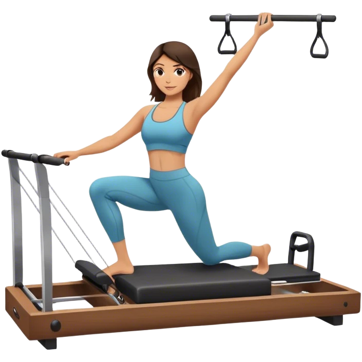 Fit brunette doing reformer pilates emoji