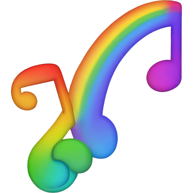 music note rainbow emoji