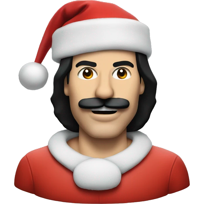 Freddie Mercury with santa hat emoji